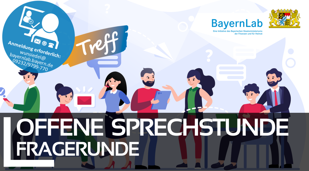 Termingrafik für Offene Sprechstunde - Fragerunde am 2. September 10.00  Uhr im BayernLab Wunsiedel